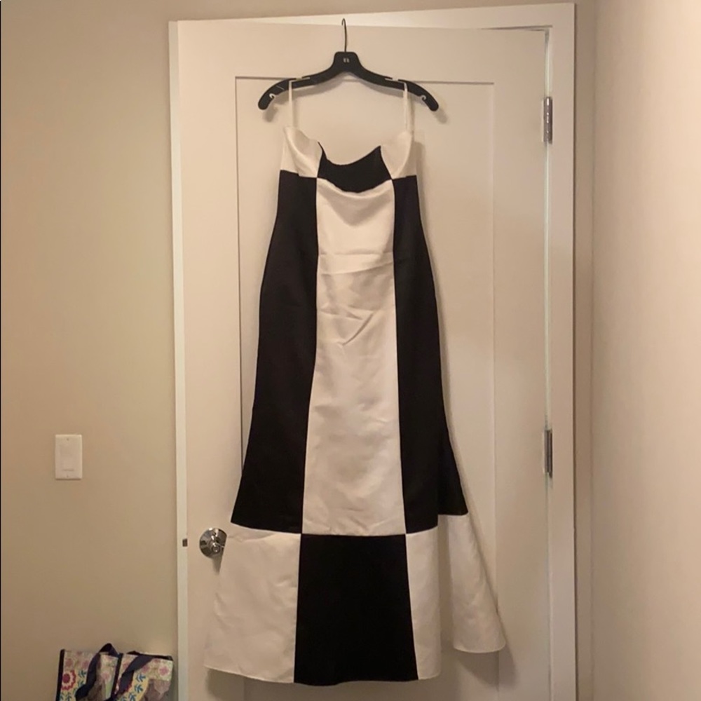 Black and white ballgown
